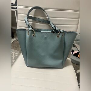 Light blue leather bag